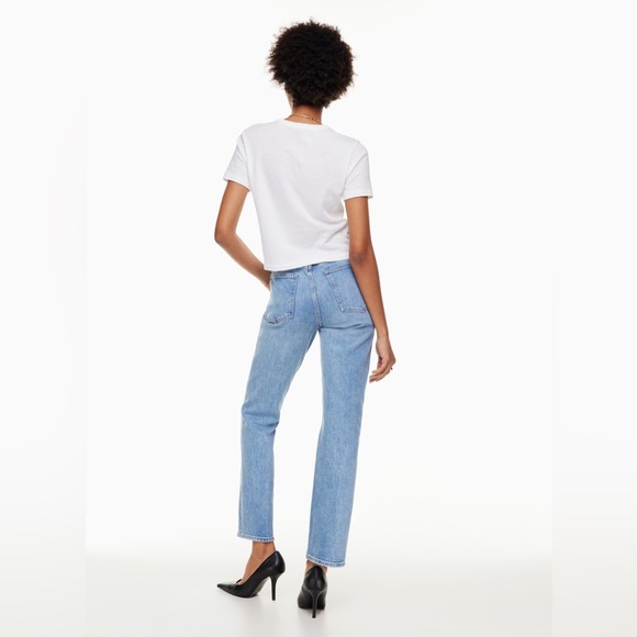 Aritzia Denim Forum The Arlo High Rise Straight 30L, blue, size 26 - Picture 5 of 12